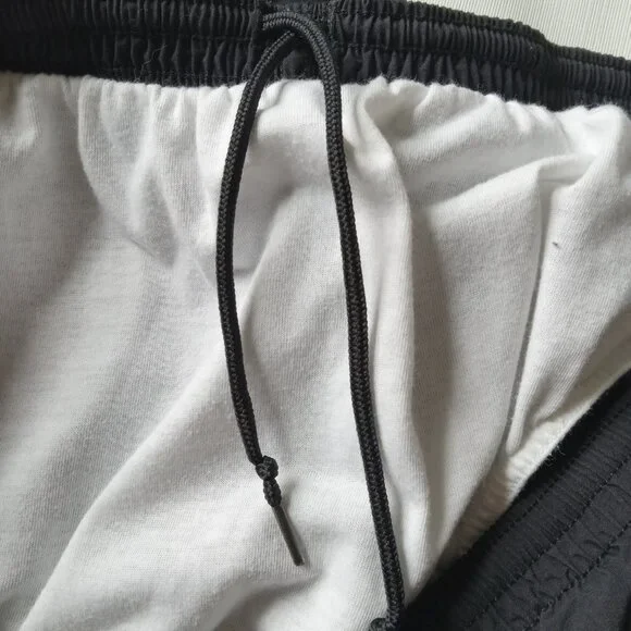 Vintage 1994 Nike Black Brief Lined Nylon Drawstring Activewear Shorts Size XL - Picture 6 of 12